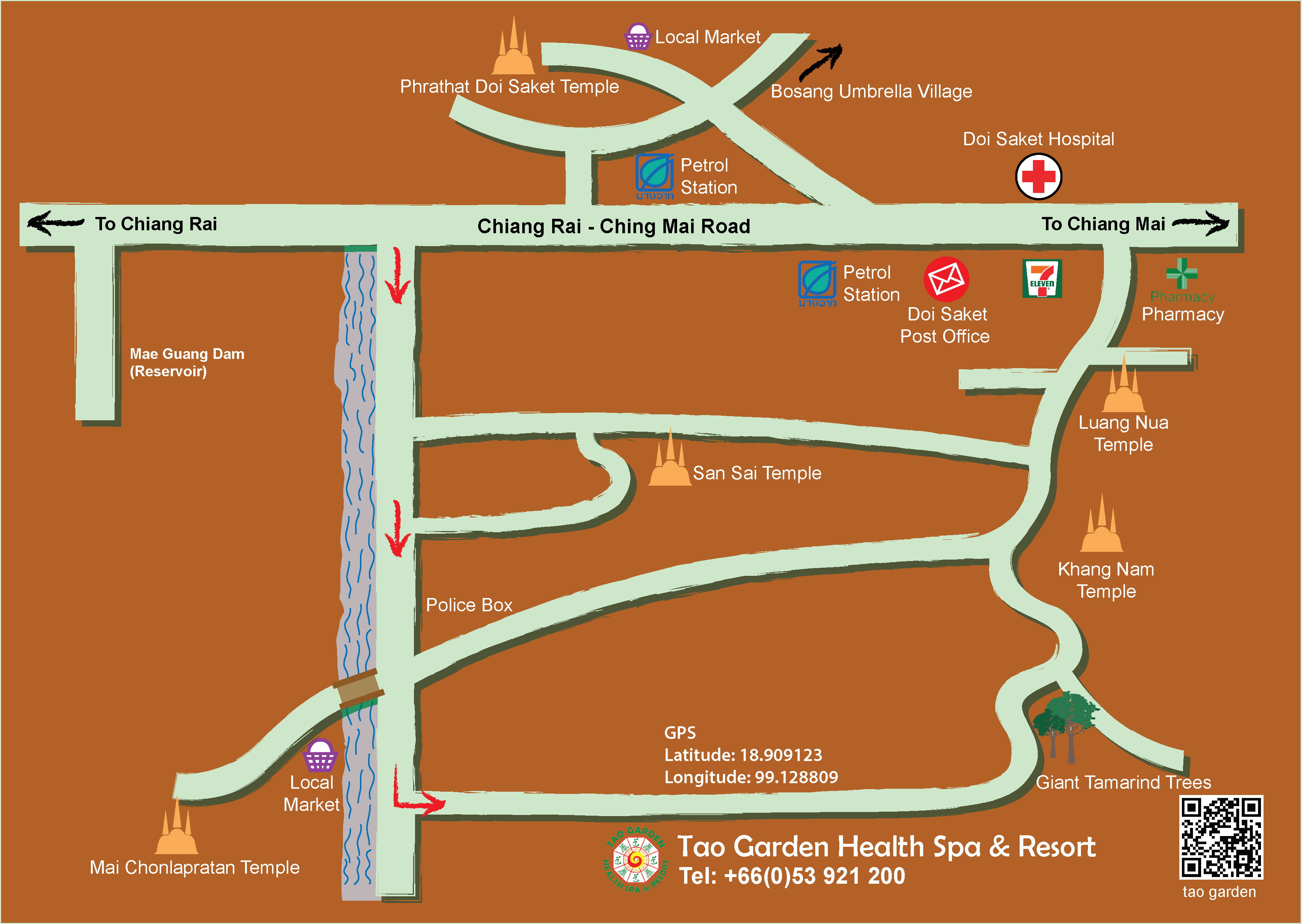 Tao Garden Chiang Mai Map